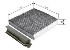 BOSCH Innenraumfilter 1 987 435 501 Aktivkohlefilter für RENAULT DACIA CLIO WIND