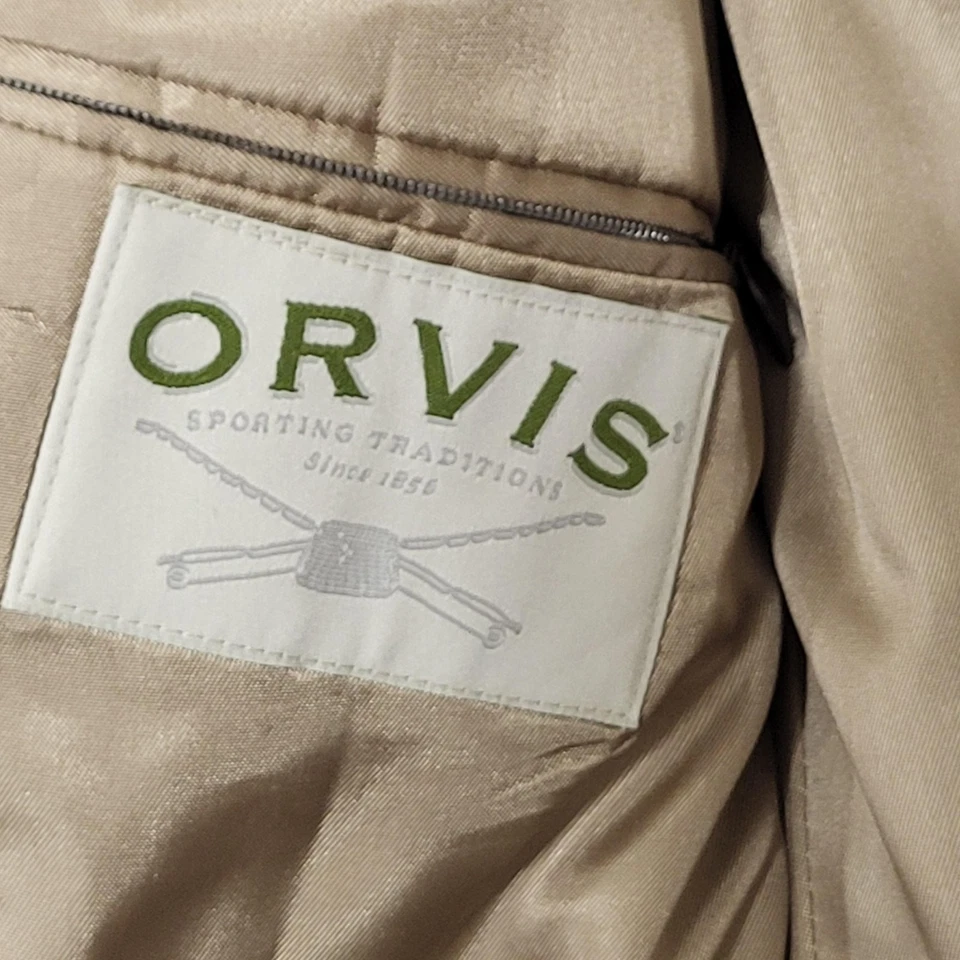 Blazer Orvis para Hombres 42R Azul Marino Doble Pecho Botones Dorados Mezcla de Lana Hecho en EE. UU. Foto 4 de 4