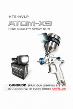 Atom Mini-x9 Hvlp Auto Paint Spray Gun Detail Tool Free Gunbudd