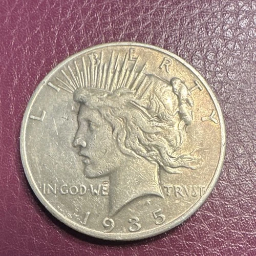 1935 S Peace Dollar $1 Silver Coin Circulated Business Strike Uncertified