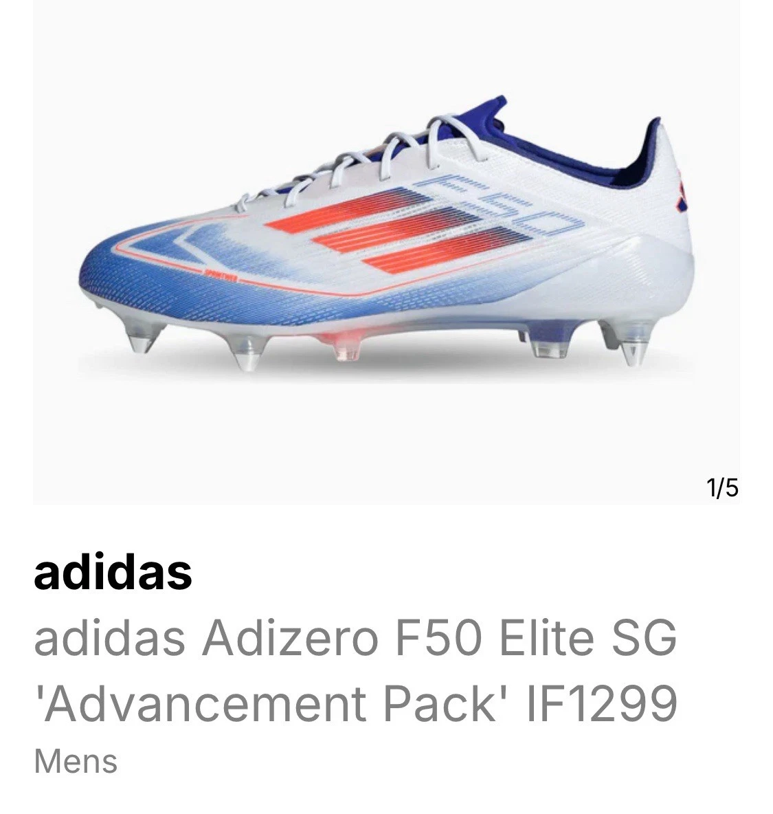 超希少 adizero f50 sg タグ付き 27.0 Adidas F50 Adizero Sg for sale | eBay