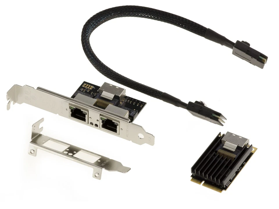 Scheda Mini PCI EXPRESS MiniPCIE 2 Porte RJ45 LAN GIGABIT ETHERNET INTEL I350 - Immagine 2 di 2