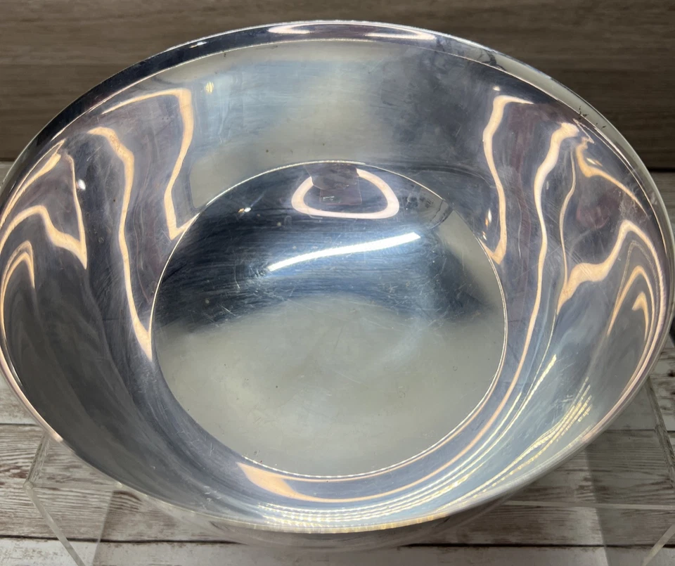 Tigela Sheridan Silverplate Vintage 8" x 4" - F.P.S com Coroa S e Logotipos Sheild - Imagem 2 de 4