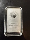 Perth Mint 1 OZ SILVER  2018 dragon .9999 Beautiful Bar! In Plastic Case BU
