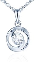 925 Sterling Silber Zirkonia AnhäNger Halskette Geschenk Idee