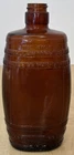 Vintage Mini Barrel Liquor Bottle One Pint Federal Law Forbids Amber Glass 8"