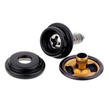 YMAISS 75pcs Fastener Screw Snaps Black,Marine Grade 3/8" L 5/8", Black