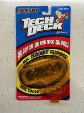 Tech Deck Vintage Rare Collectible HOOK-UPS Series 3080 Blue/Grey Warrior