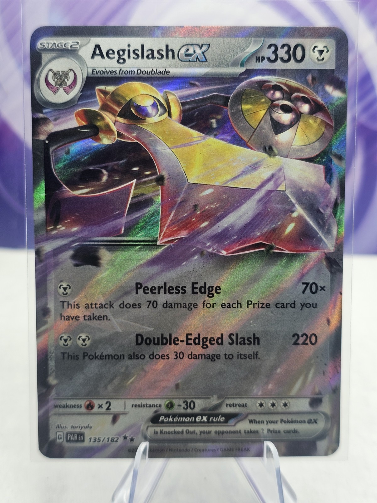 Aegislash ex Holo Double Rare SV04: Paradox Rift 135/182