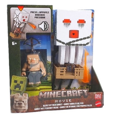 Mattel Minecraft Film Ghast mit Feuerattacke Actionfigur-Set mit Sound JFB69 NEU