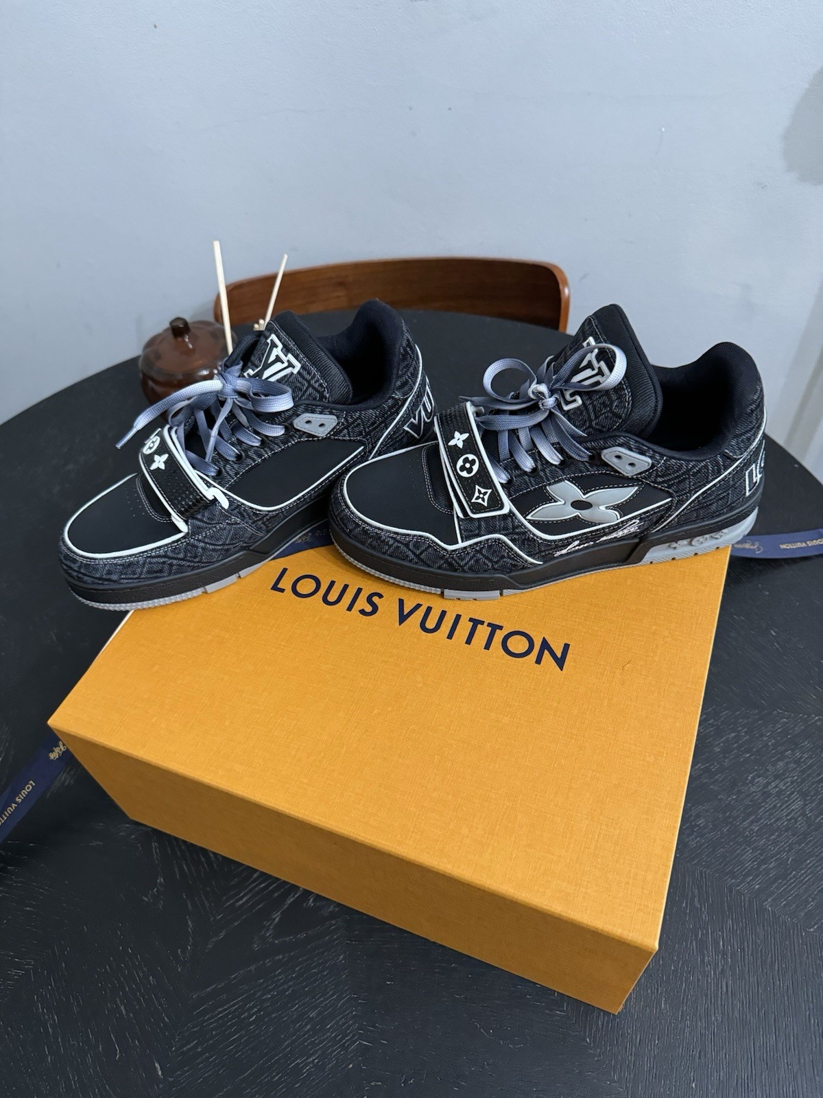 Louis Vuitton LV Trainers – Croc-Embossed Denim – Sold Out! image 4