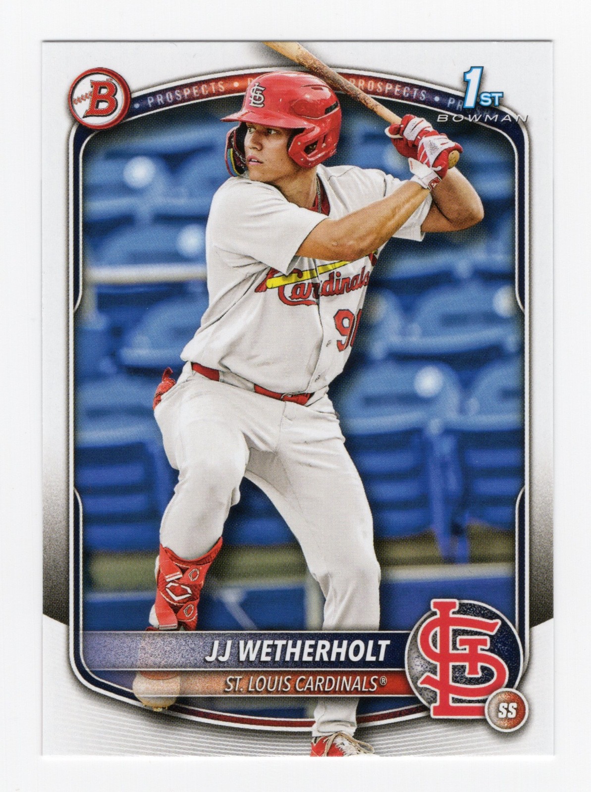 JJ WETHERHOLT CARDINALS RC 1st card 2025 BOWMAN PROSPECTS #BP-22 CARDINALS