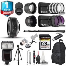 Canon RF 28mm f/2.8 STM Lens - 22pc 128GB Ultimate Kit  1 Yr Warranty