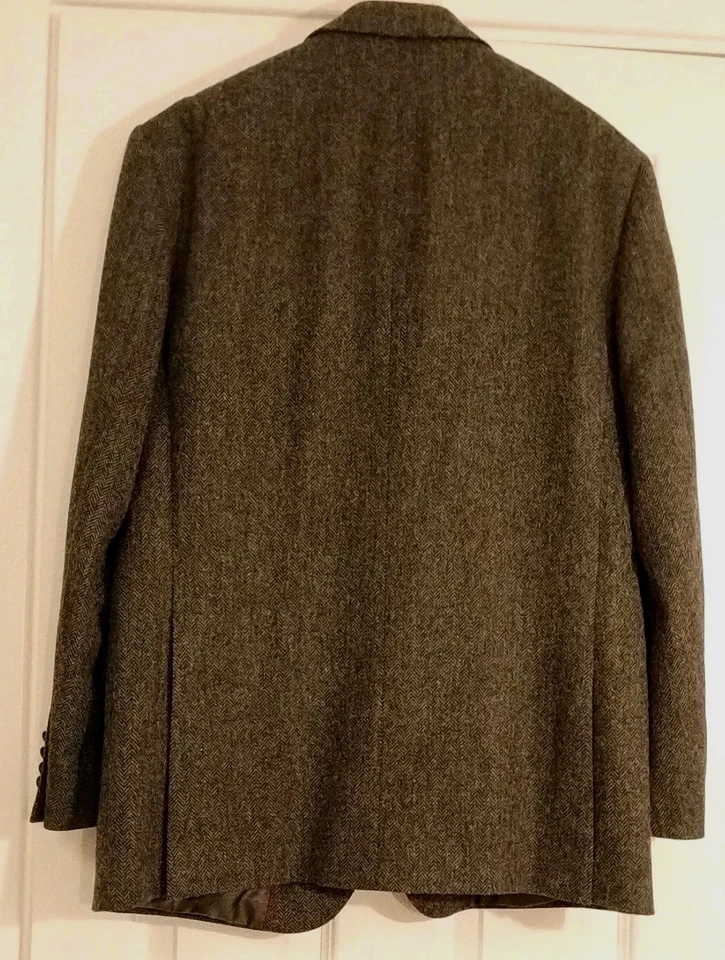 John Lewis Mens Moon Tweed Jacket /size 42R Grey Pure Wool Blazer Smart - Image 2 of 4