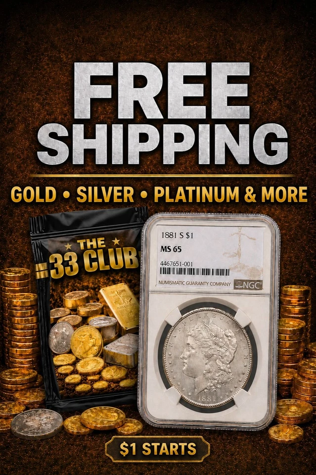 FREE SHIPPING! PRE-33 GOLD, GOLD EAGLES, & CARSON CITY MORGANS - Max
