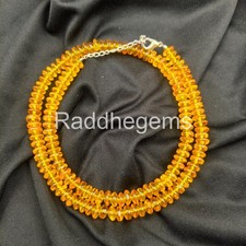 Yellow Citrine 8mm Rondelle Necklace, Dainty Natural Gemstone Jewelry, Handmade