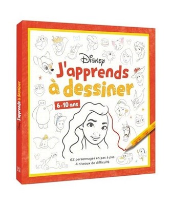 DISNEY - J'apprends à dessiner - 62 personnages en pas à pas [6+]: 62 personna