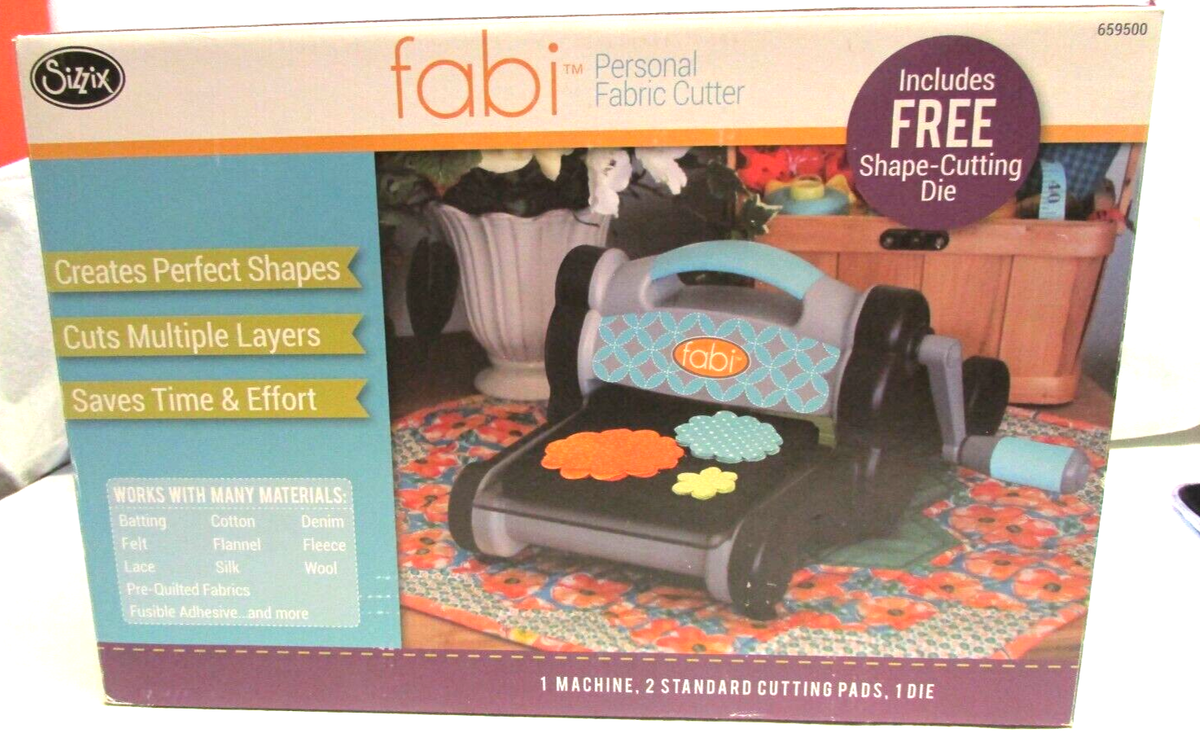 Sizzix Fabi Personal Fabric Cutter Machine w/Die Cutting Plates