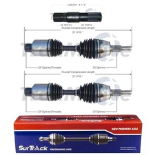 SurTrack Set of 2 Front CV Axle & Intermediate Shafts KIT For Dakota Raider