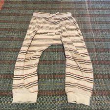 Quincy Mae Terry Cloth Pants Sz: 2-3 Years Striped Cream