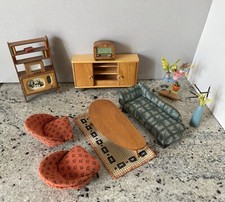 Antike alte Puppenstuben-Wohnzimmermöbel 50iger Jahre