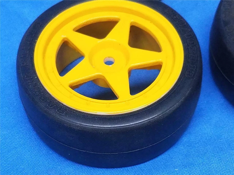 NOS Kyosho Racing Slicks - With Yellow Spoke Rims - Image 2 of 4