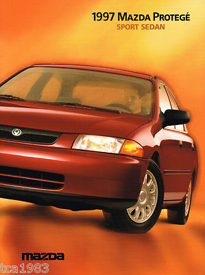 1997 MAZDA PROTEGE Sport Sedan Brochure / Catalog with Color Chart
