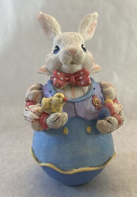 Vintage Easter Bunny Roly Poly Figure 