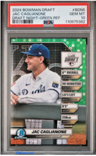 2024 BOWMAN DRAFT JAC CAGLIANONE DRAFT NIGHT GREEN REF. #/99 PSA 10 ROYALS