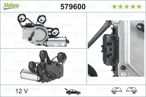 Valeo 579600 Wischermotor Heck FüR MERCEDES-BENZ-image