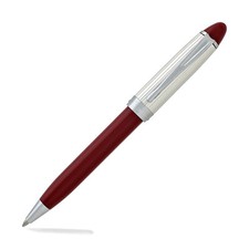 Aurora Ipsilon Silver Ballpoint Pen- Sterling Silver Cap With Red Barrel - B34CR