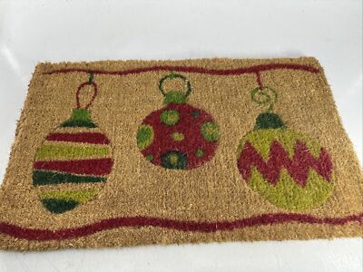 TAG Coir Mat, 18 x 30   Hand, Woven 100% Coconut Fiber Christmas