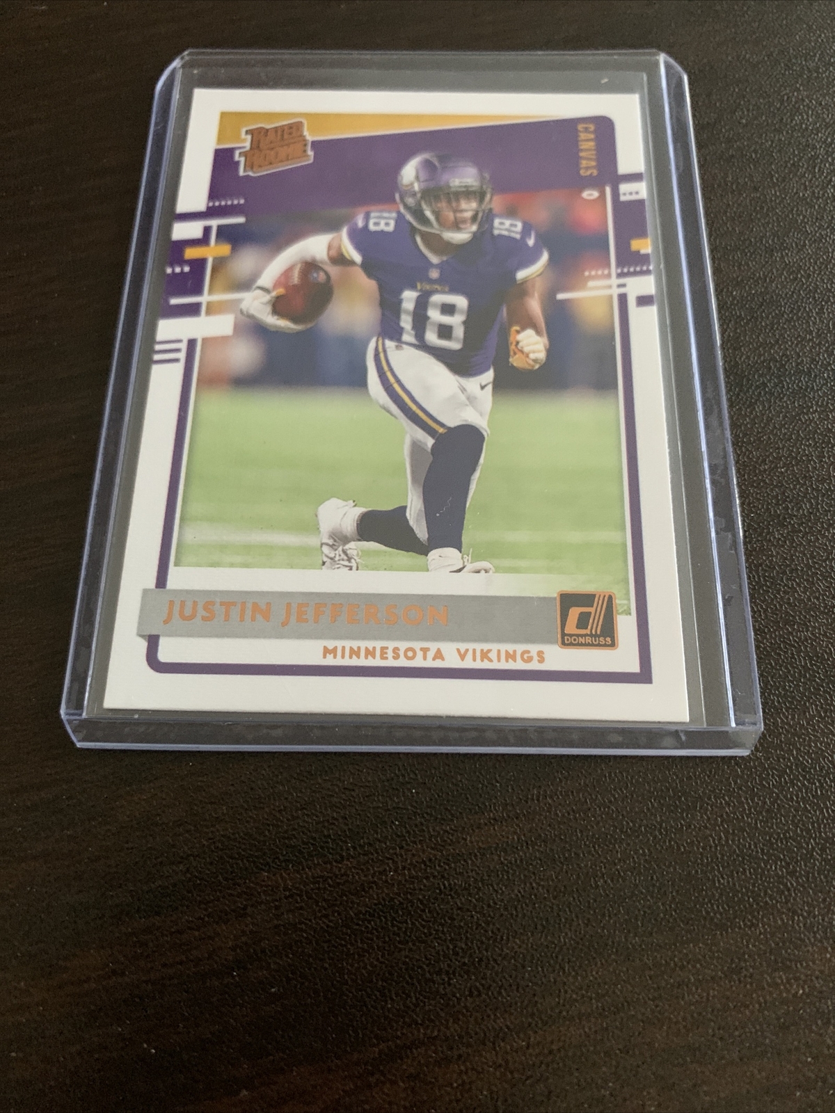 2020 Donruss Optic Justin Jefferson Rated Rookie Canvas Variation RC #313 G82