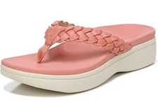 Vionic Sandals Womens 11 Terra Cotta Kenji Leather Slip On New