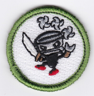 MERIT BADGE - SPOOF - NINJA - 1-1/2'' DIA. - PRIVATE ISSUE