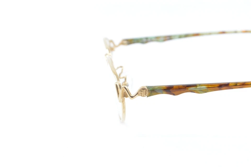 Nuevo Auténtico Raro Alain Delon 3381 1B Años 80 De Colección Puente Onda Marco de Metal Dorado Foto 3 de 4