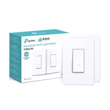 Kasa Smart 3 Way Switch HS210 KIT, Needs Neutral Wire, 2.4GHz Wi-Fi Light Switch
