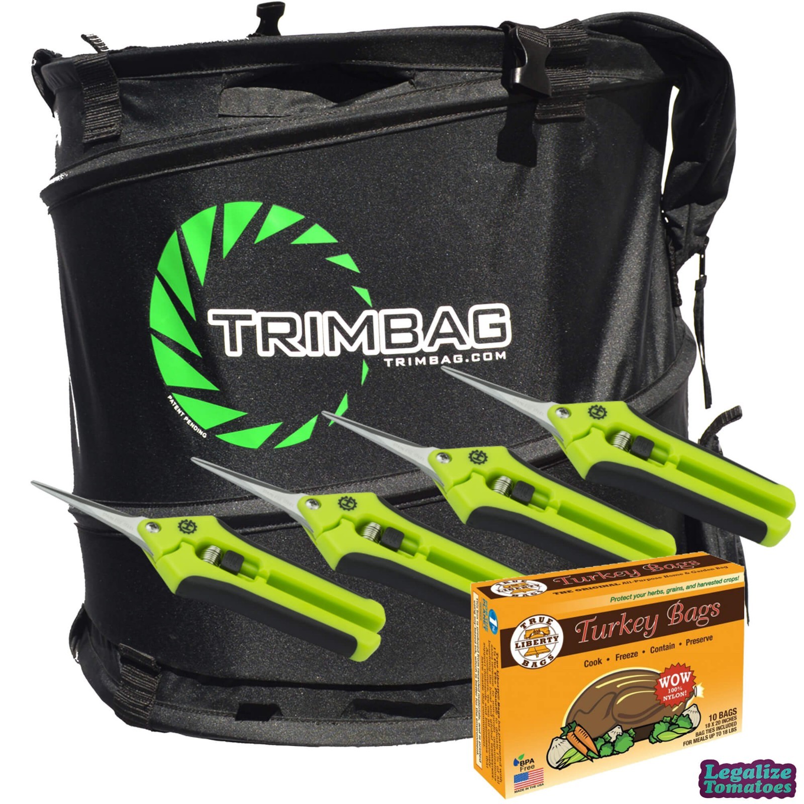 Trimbag Hand-held Collapsible Dry Trimmer w/ 4 FREE Scissors and 10 Turkey Bags