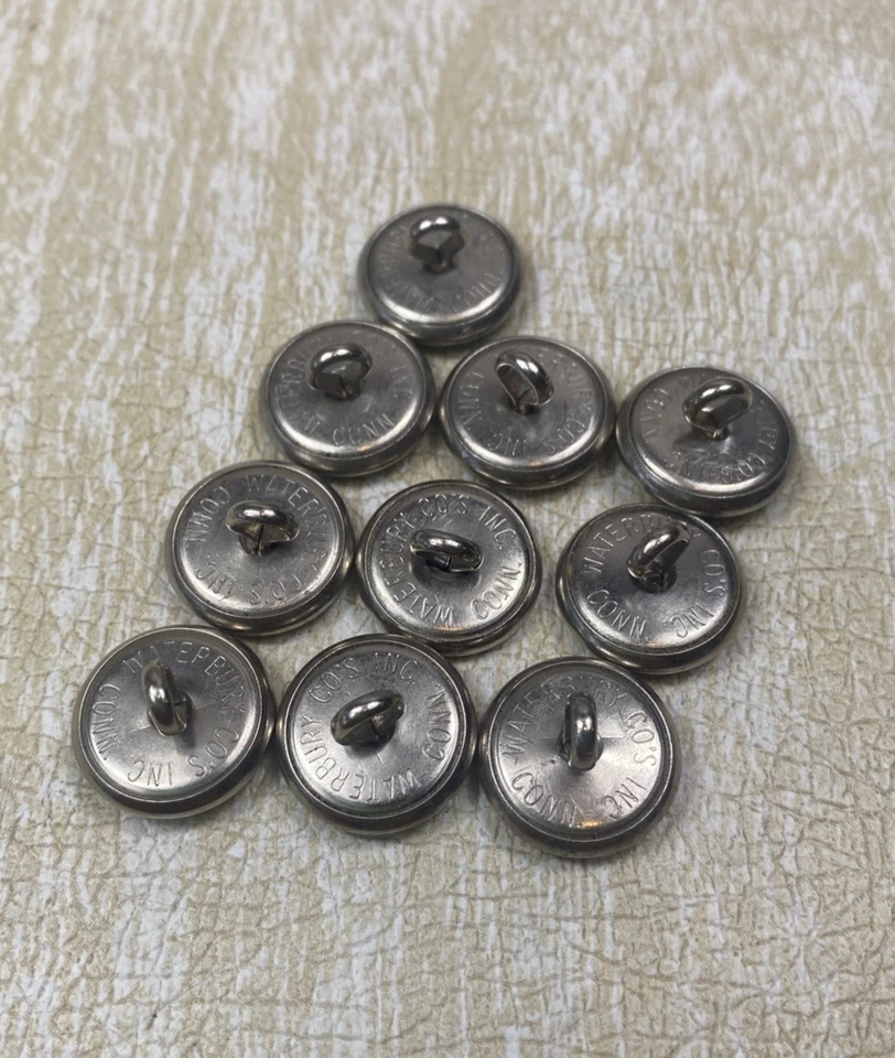 Vintage 45 Various Metal Buttons 36 Waterbury Co Military & 1 Norwegian Reindeer - Image 3 of 4
