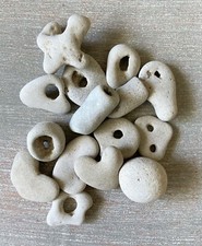 15 Natural Hag Stone Assortment  Set 1.50 in. Variety of Shapes Luck Stones, B4