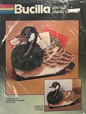 Bucilla "CANADA GOOSE" mail holder doorstop Plastic Canvas Needlepoint kit 61046