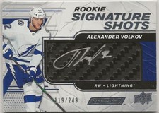 2019-20 Upper Deck Engrained Rookie Signature Shots #RSSAV Alexander Volkov /249