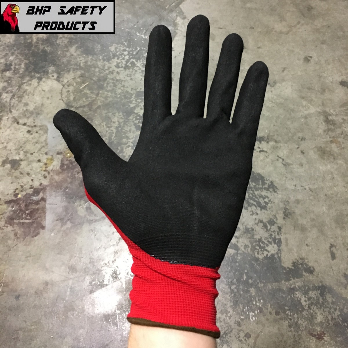 Guanti Lavoro Nitrile Media Guanti Da Lavoro MECCANICI Global Tsunami Grip | Rivestimento In Nitrile | Taglia Medium | Confezione Da 12 (Dozzina) Confezione Guanti Da Lavoro - Foto 3