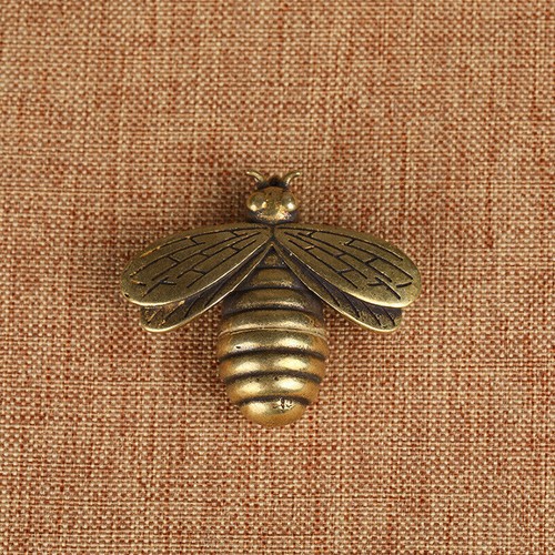 Llaveros colgantes de latón macizo en forma de abeja punk motociclista llavero estatuillas "abeja" - Imagen 4 de 8