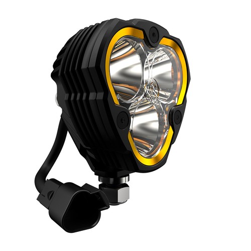 KC HiLiTES 1282 White LED Triangular Off Road Light Black Aluminum Spot Beam - Foto 2 di 19