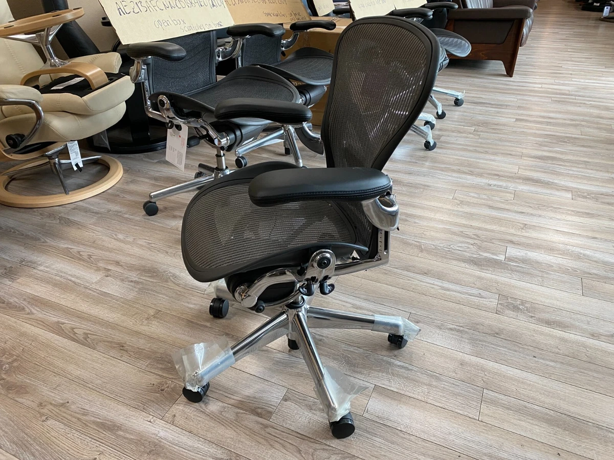Genuine Herman Miller Aeron PF Office Desk Task Chair Polished