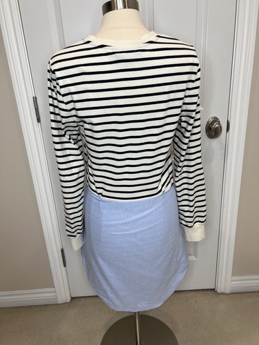 VERONICA BEARD Laszlo Dress Women's Costal Tie-Waist Striped Short Preppy Sz L - Picture 12 of 12