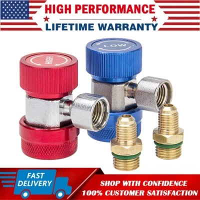 CARBOLE 2 AC Air Condition QUICK COUPLER Refrigerant Adapter High Low Manifold Connector