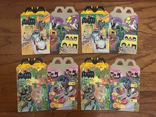  4 Vintage 1993 "BATMAN: THE ANIMATED SERIES" MCDONALD'S HAPPY MEAL Box Lot