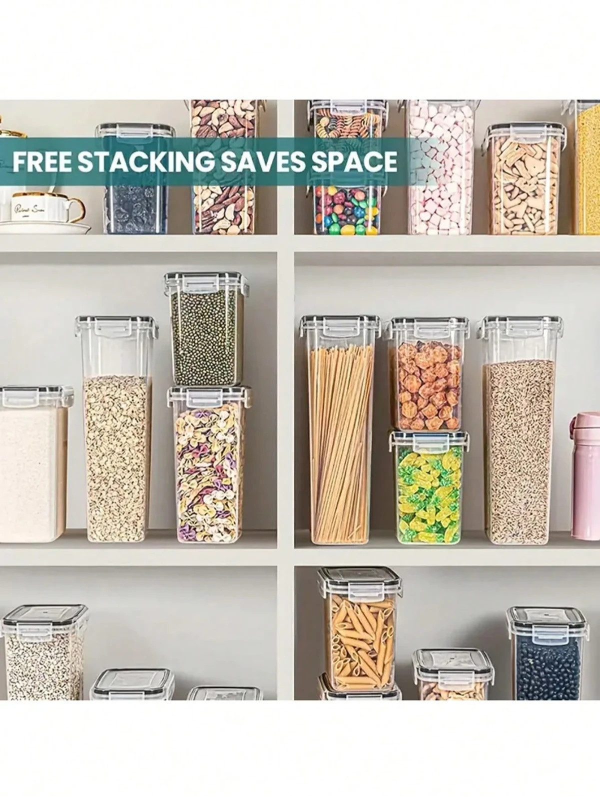 24pcs Airtight Food Storage Containers Set Pantry Organization Kitchen Canisters